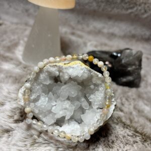 Armband - Bloemagaat kogel 4 mm