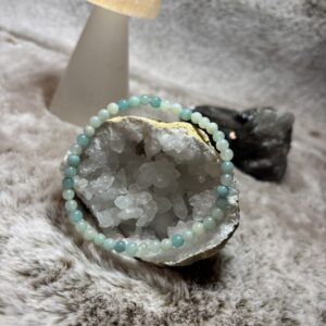Armband - amazoniet kogel 4 mm