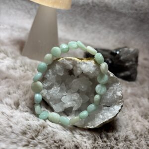 Armband - amazoniet getrommeld 8 mm