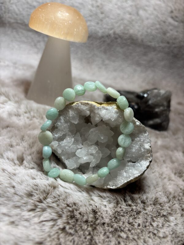 Armband - amazoniet getrommeld 8 mm