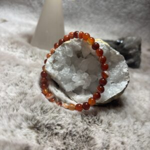 Armband - carneool kogel 6 mm
