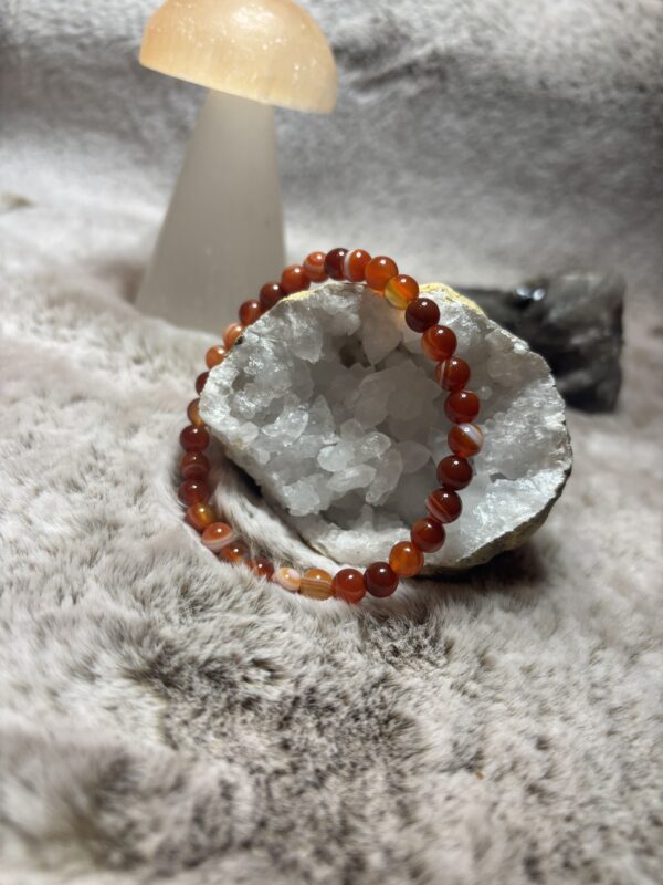 Armband - carneool kogel 6 mm