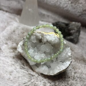 Kinderarmband - groene aventurijn kogel 4 mm