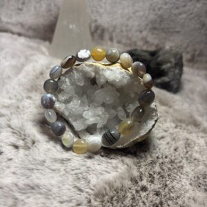 Armband - Botswana agaat getrommeld 8-10 mm