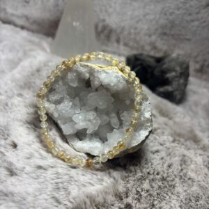Armband - Citrien kogel 4 mm