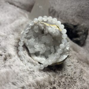 Armband - regenboog maansteen kogel 6 mm